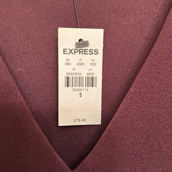 Express Maroon Top Size Small - Picture 3 of 3